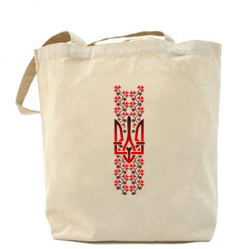 Шоппер Вышиванка украинский орнамент Герб Бежевый (16852649-11-165347)