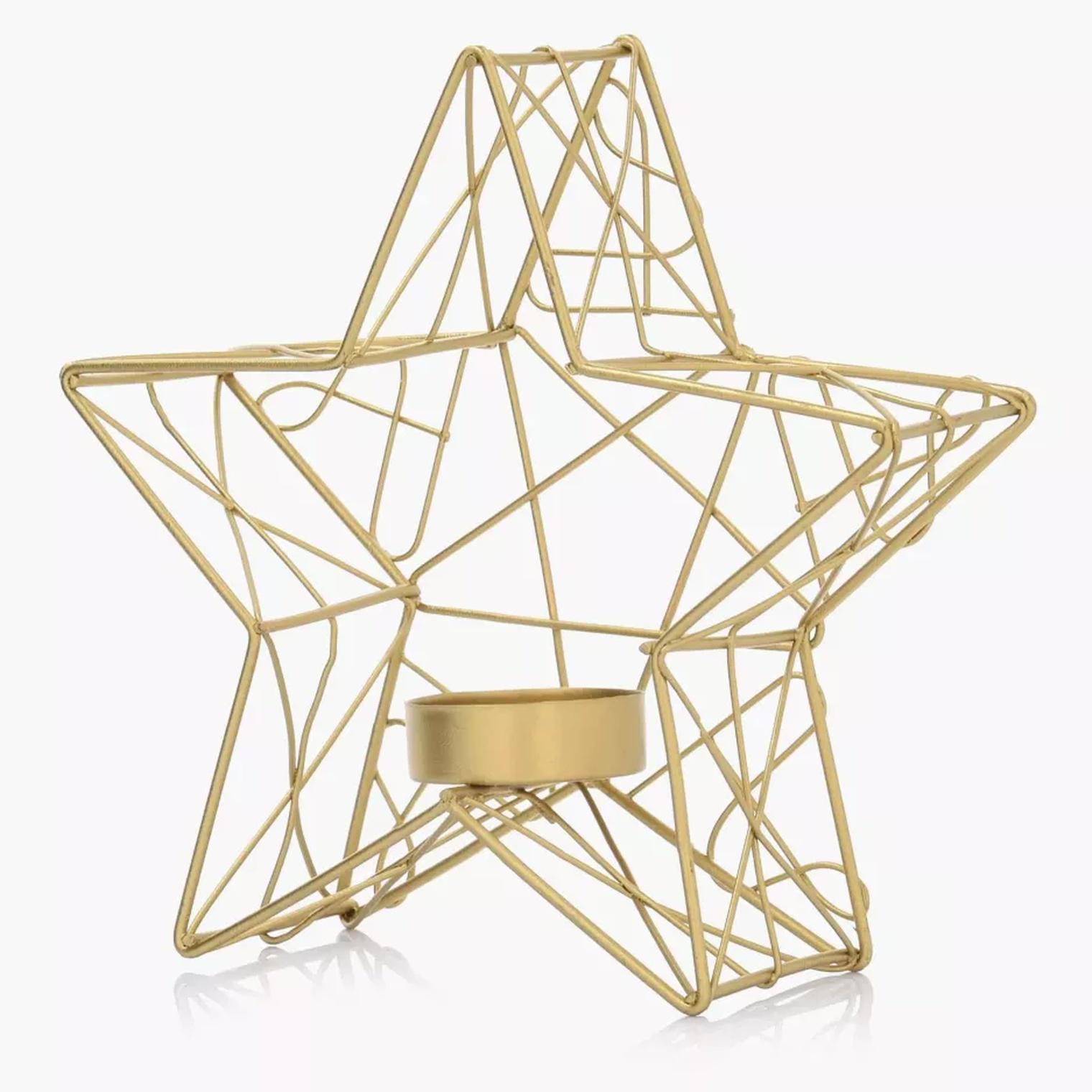 Подсвечник DUKA GYLLENE 16,8х7х23,5 см Золотой (2221007)