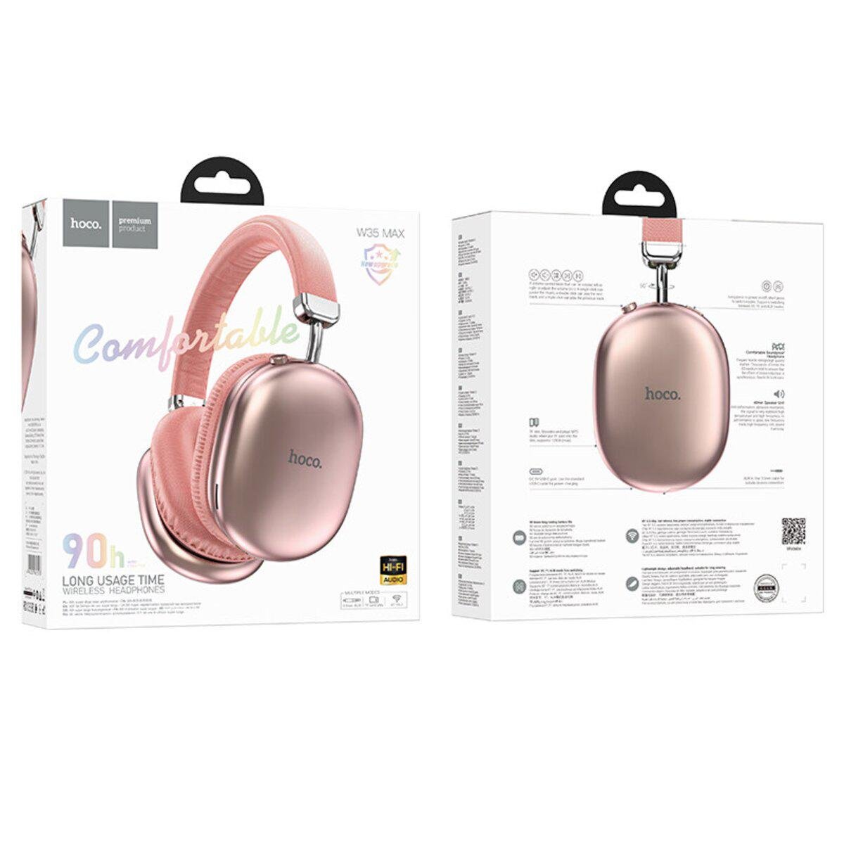 Наушники Hoco W35 Max Joy BT headphones 800 mAh Pink (20220658) - фото 2