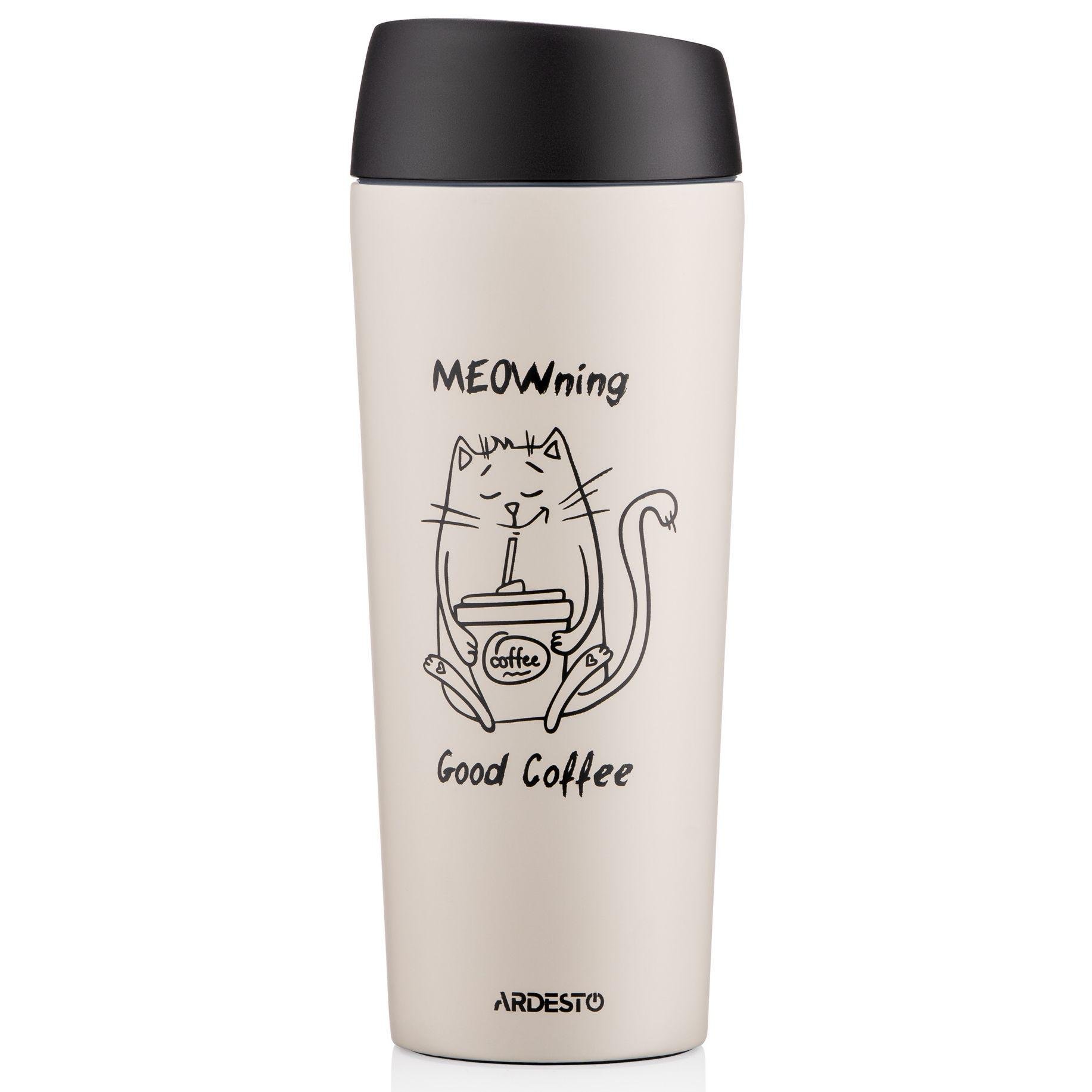 Термочашка Ardesto Coffee Time Meowning AR2645WC 450 мл