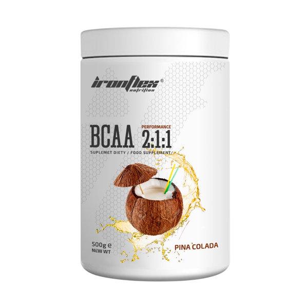 Амінокислота BCAA для спорту IronFlex BCAA Performance 2-1-1 500 г 100 порцій Pina Colada