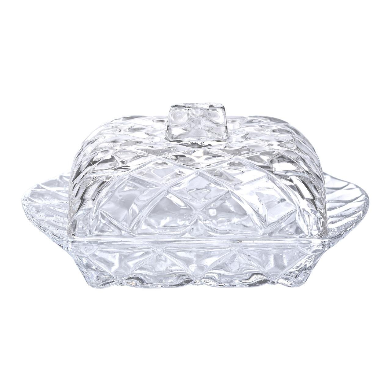 Маслянка скляна для вершкового масла з кришкою 16,5x10,5x8 см - фото 2 Маслянка скляна для вершкового масла з кришкою 16,5x10,5x8 см - фото 2