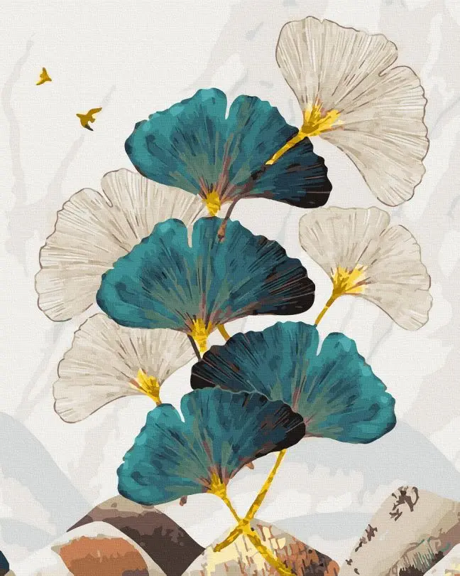 Картина по номерам Brushme Изумрудные лепестки 40x50 см без коробки (JX1093)