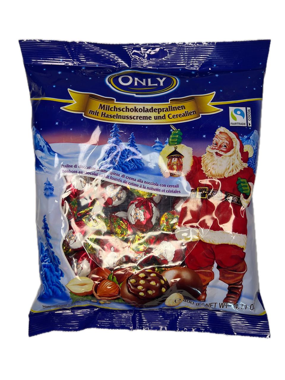 Конфеты новогодние Only Пралине с ореховым кремом и хрустящими шариками 400 г