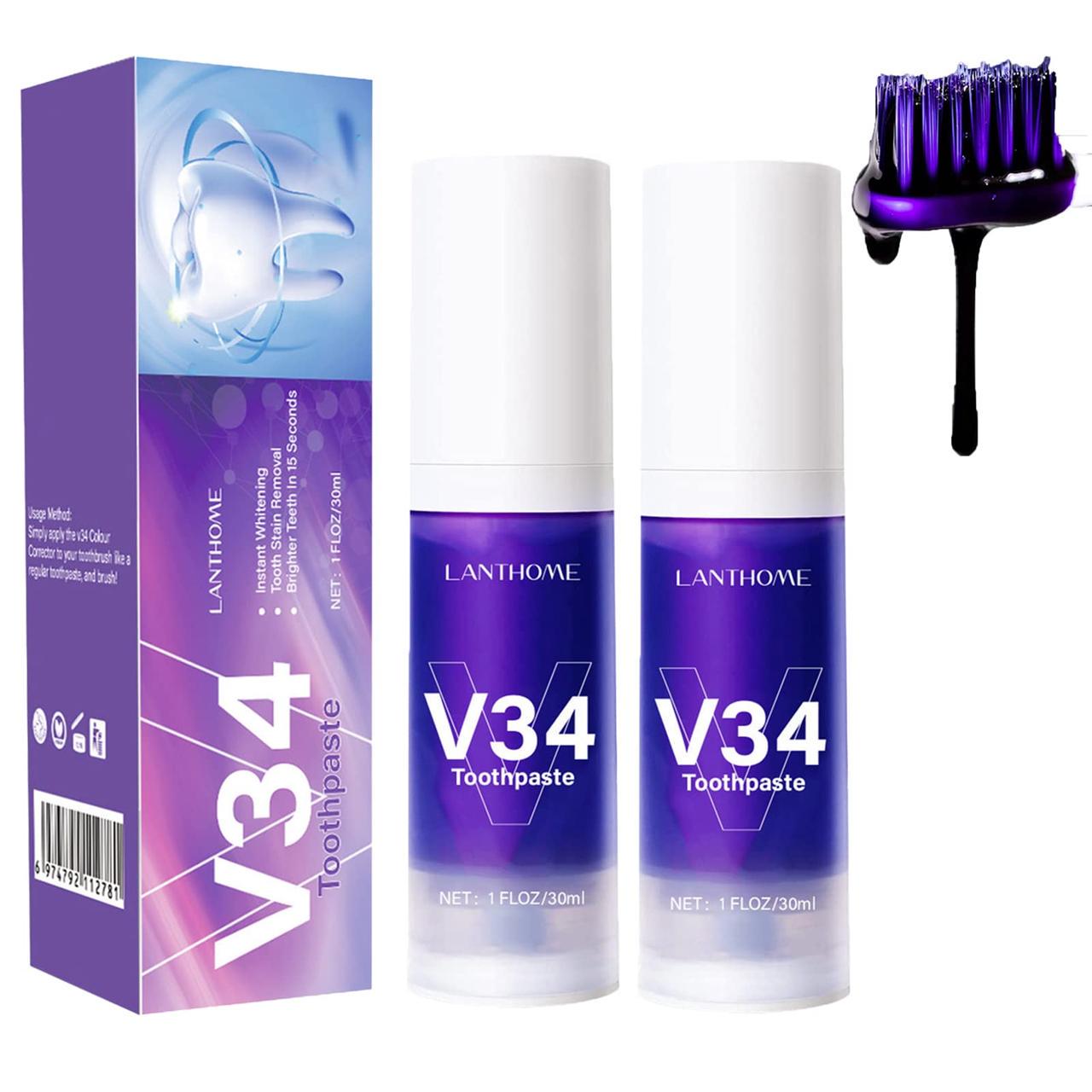 Зубна паста відбілююча Toothpaste V34 - фото 2 Зубна паста відбілююча Toothpaste V34 - фото 2