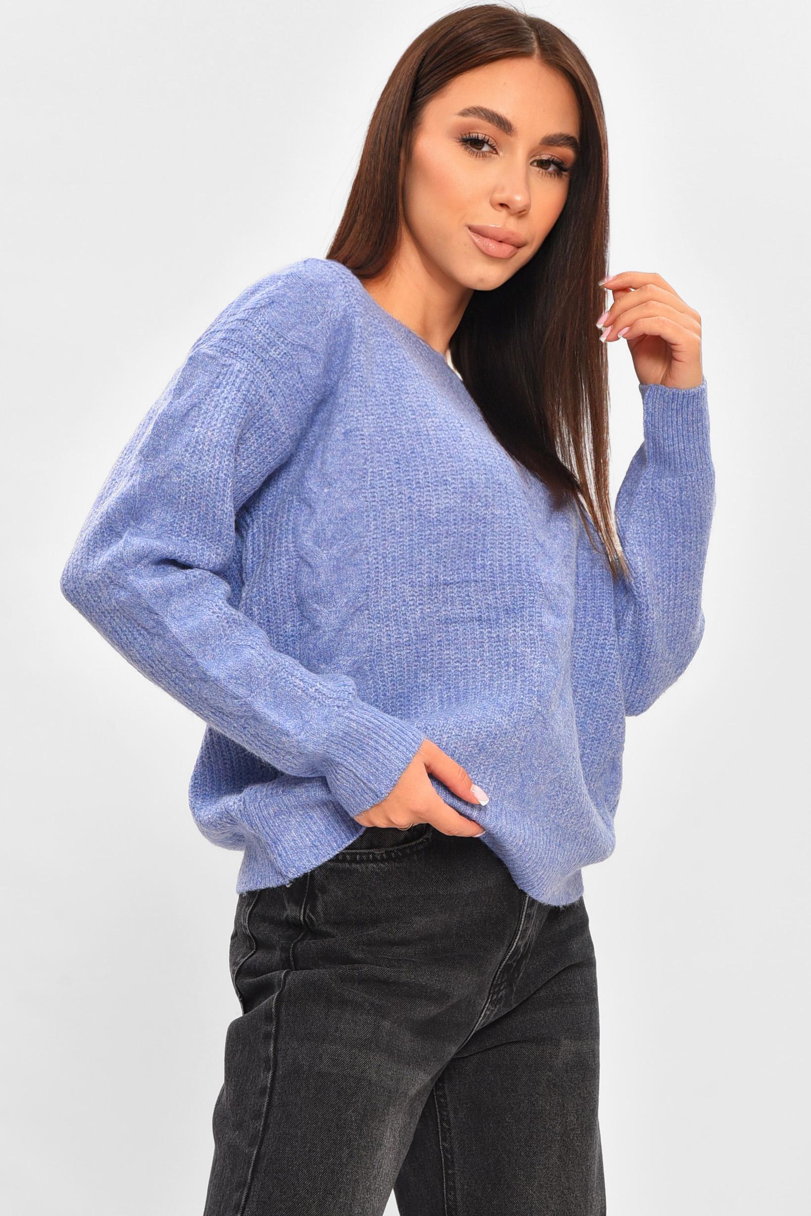 Светр жіночий 206607 однотонний M-XL Синій (206607_!335399_44-48) - фото 2 Светр жіночий 206607 однотонний M-XL Синій (206607_!335399_44-48) - фото 2