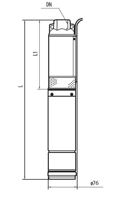 Насос скважинный Насосы плюс 75 SWS 1.2-75-0,55 с муфтой с кабелем 2 м (13949358) - фото 3