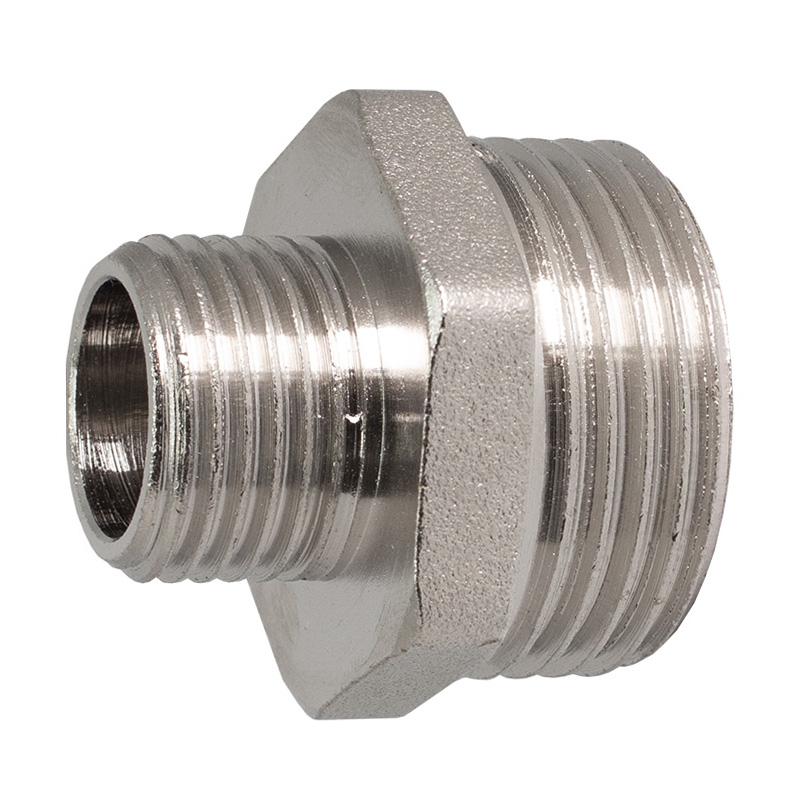 Ниппель редукционный Remi 1/2"x3/4" никелированный