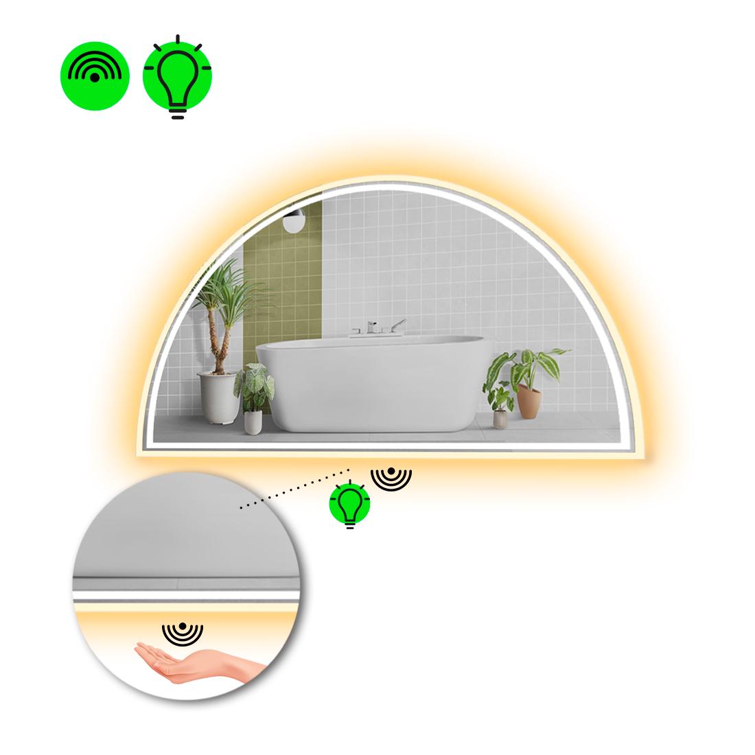 Дзеркало LED підсвіткою Cerhio 4 з ІЧ вмикачем 70x35 см (8776924) Дзеркало LED підсвіткою Cerhio 4 з ІЧ вмикачем 70x35 см (8776924)