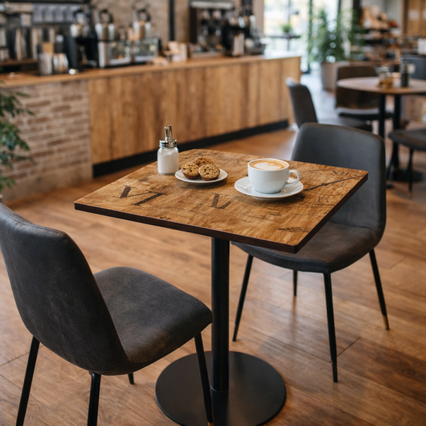 Обеденный стол квадратный винтаж Скиф 75 70х70 см Коричневый (33029329)