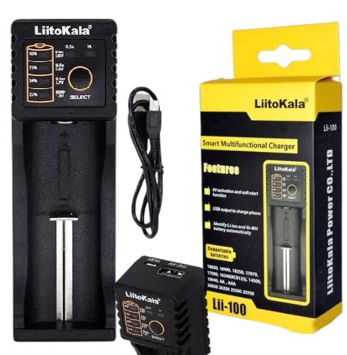 Зарядний пристрій для акумуляторів LIITOKALA Lii-100 1 слот з індикатором (5526841594) Зарядний пристрій для акумуляторів LIITOKALA Lii-100 1 слот з індикатором (5526841594)