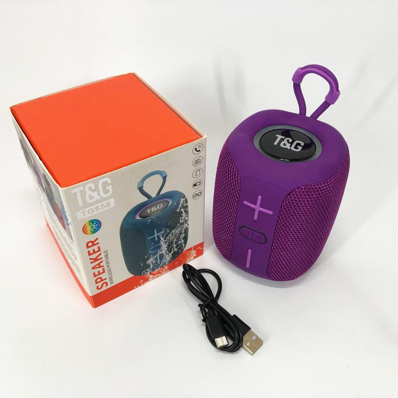 Колонка портативна з RGB підсвічуванням TG658 8W Фіолетовий - фото 12 Колонка портативна з RGB підсвічуванням TG658 8W Фіолетовий - фото 12
