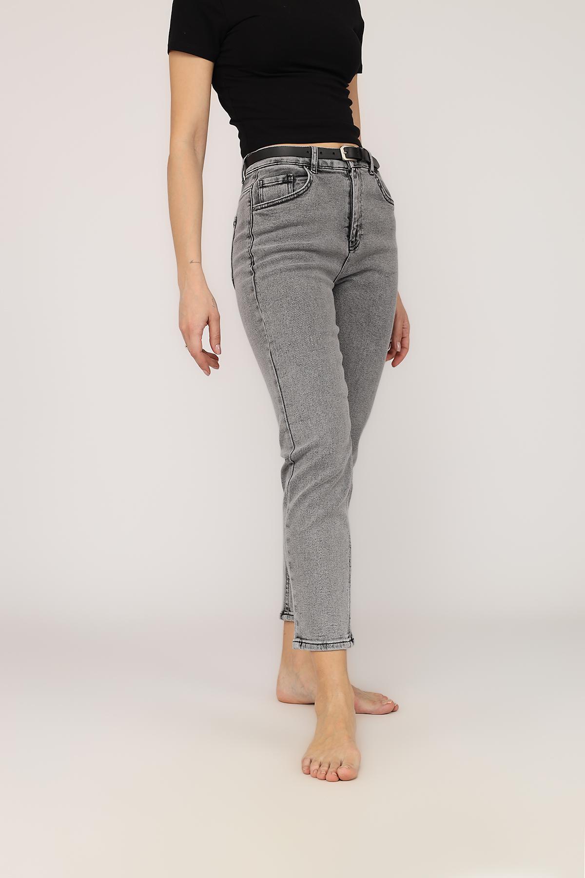 Джинсы женские Mom ЦБ-00270124 р. 48 Серый (SKT001045562) - фото 3