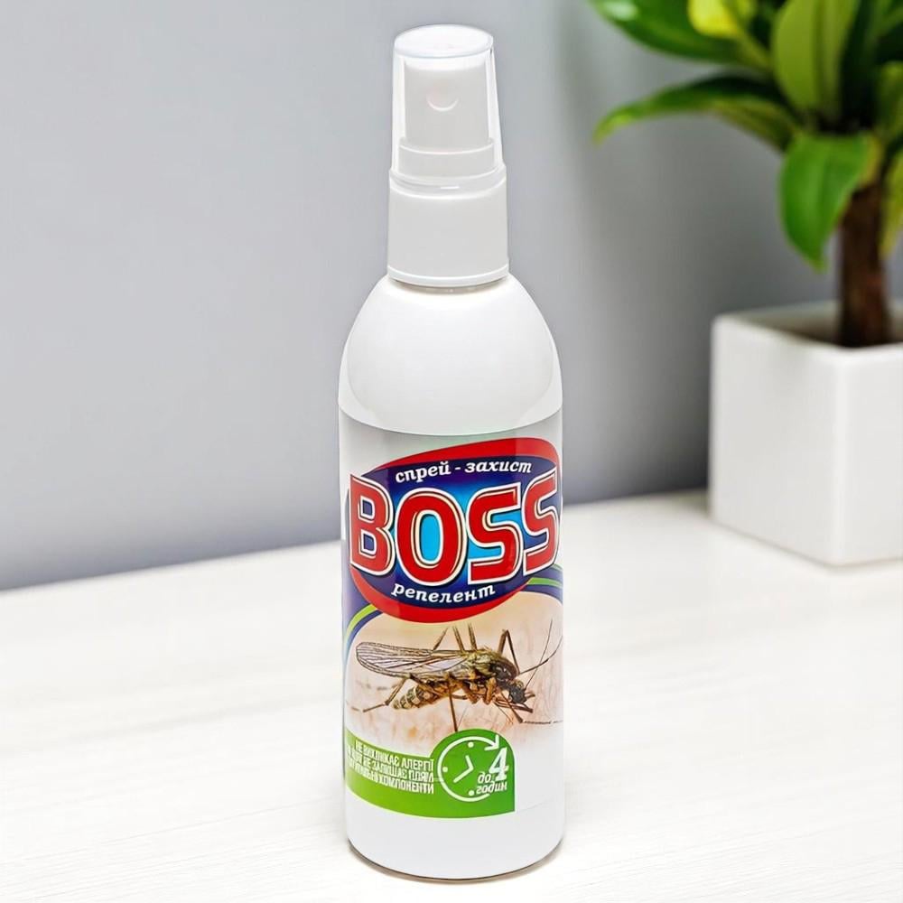 Спрей от комаров клещей мошек и ос BOSS 100 мл для детей и взрослых