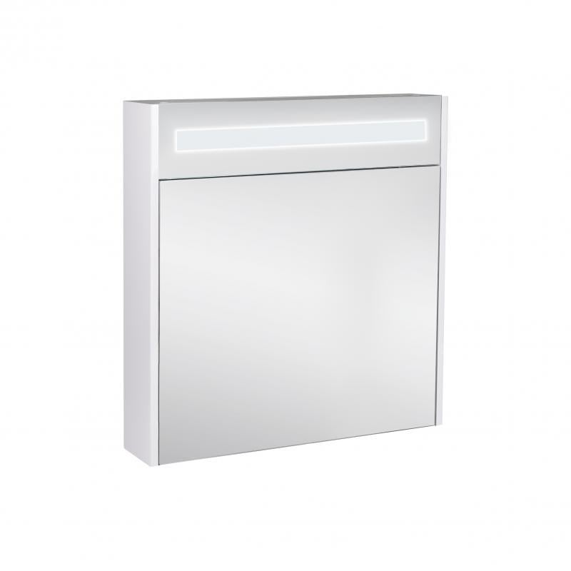 Дзеркальна шафа підвісна Q-tap Robin 700х730х145 White з LED-підсвіткою QT1377ZP7001W