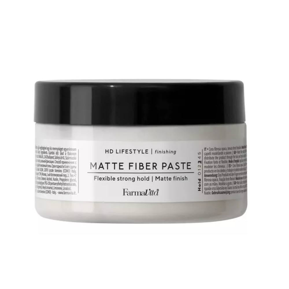 Паста матова з білою глиною середньої фіксації Farmavita HD Life Style Matte Fiber Paste 100 мл Паста матова з білою глиною середньої фіксації Farmavita HD Life Style Matte Fiber Paste 100 мл