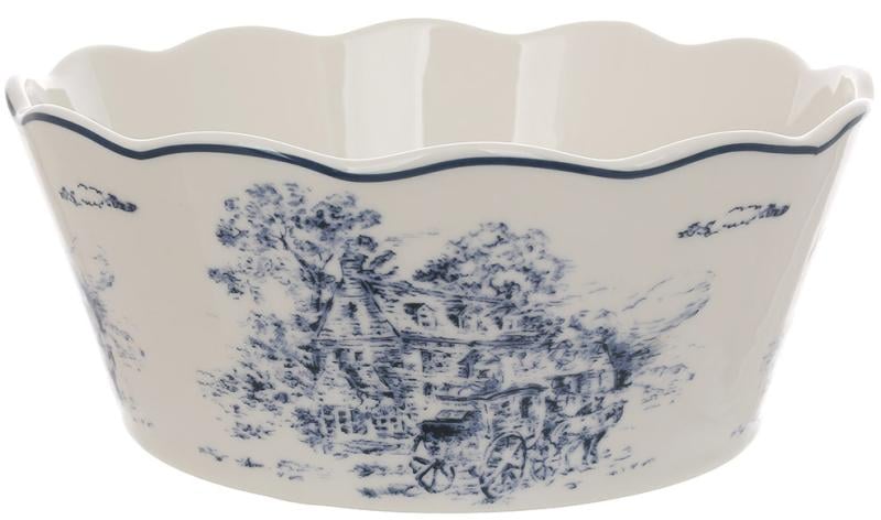 Набір порцелянових салатників Heritage Toile Blue 900 мл 6 шт. Блакитний орнамент