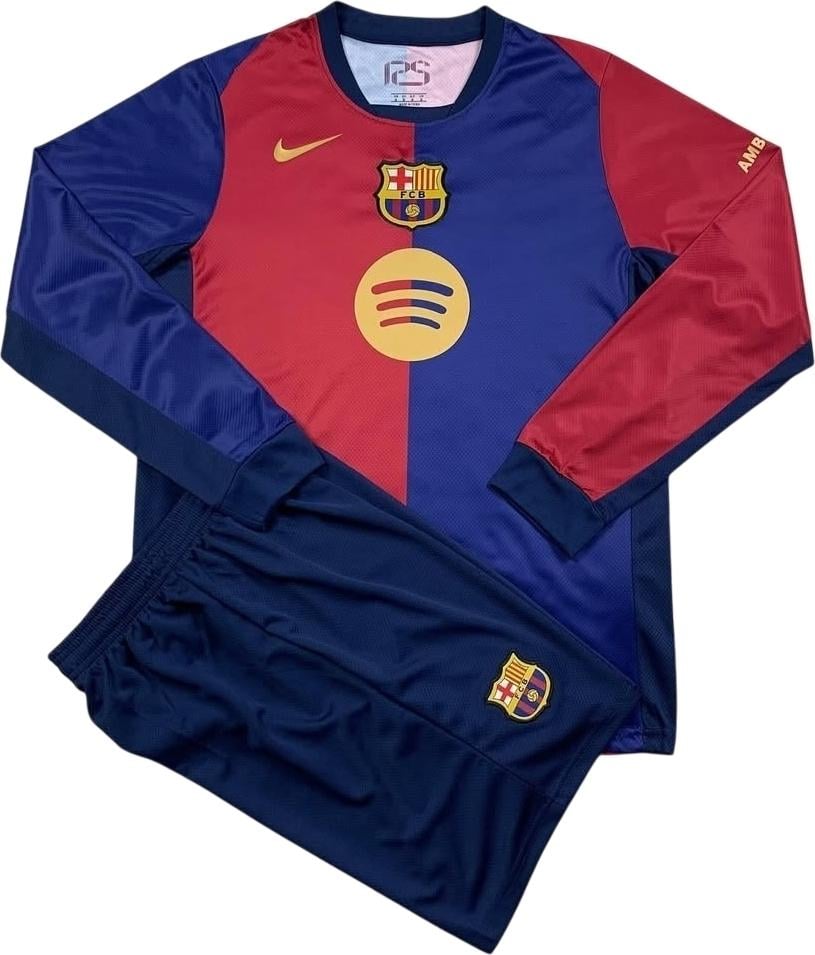 Футбольна форма дитяча з довгим рукавом Барселона 2024-2025 домашня 95-105 см Синьо-червоний (F0012) Футбольна форма дитяча з довгим рукавом Барселона 2024-2025 домашня 95-105 см Синьо-червоний (F0012)