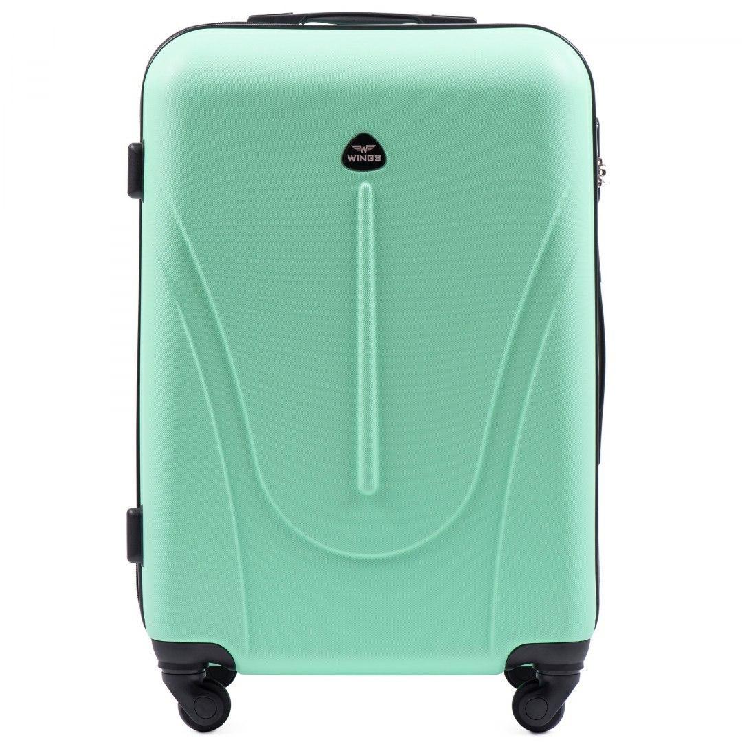 Валіза Wings 888 середня 66х42х27 см 58 л пластикова на 4 колесах М'ятний