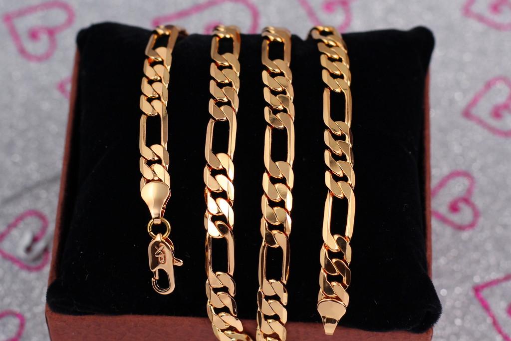 Цепь Xuping Jewelry Фигаро 55 см 7 мм Золотистый (1549254476)