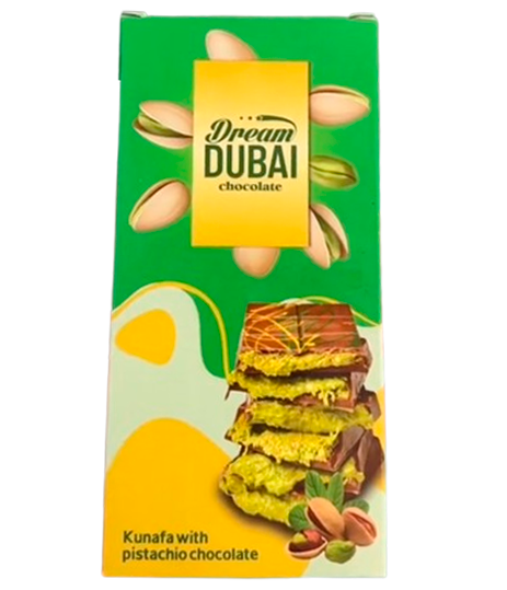 Шоколад дубайский с фисташковой пастой и катаифи Dream Dubai Chocolate 200 г (2426598110) Шоколад дубайский с фисташковой пастой и катаифи Dream Dubai Chocolate 200 г (2426598110)