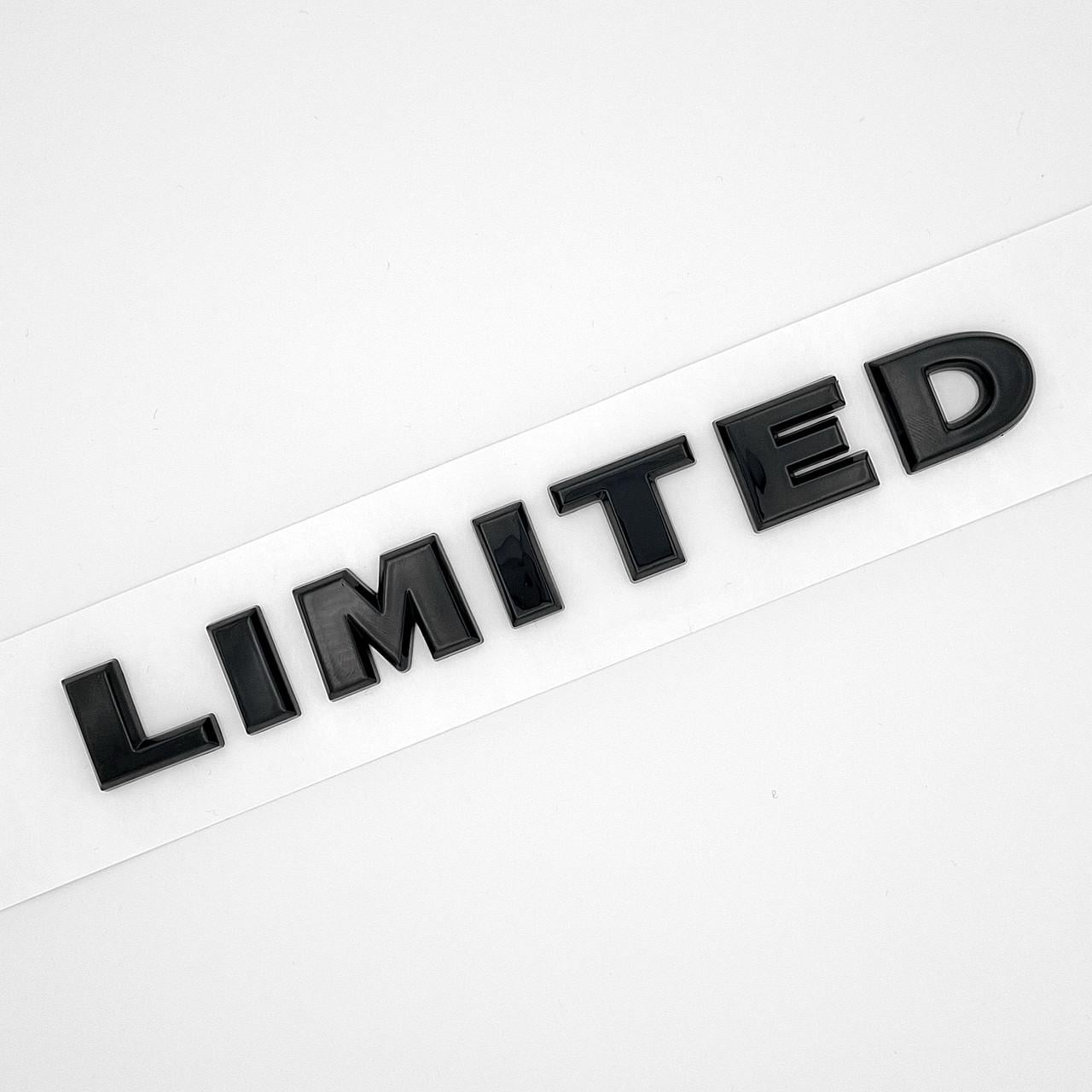 Эмблема надпись Limited Jeep ABS 15,5х1,8 см Черный глянцевый (2880997036)