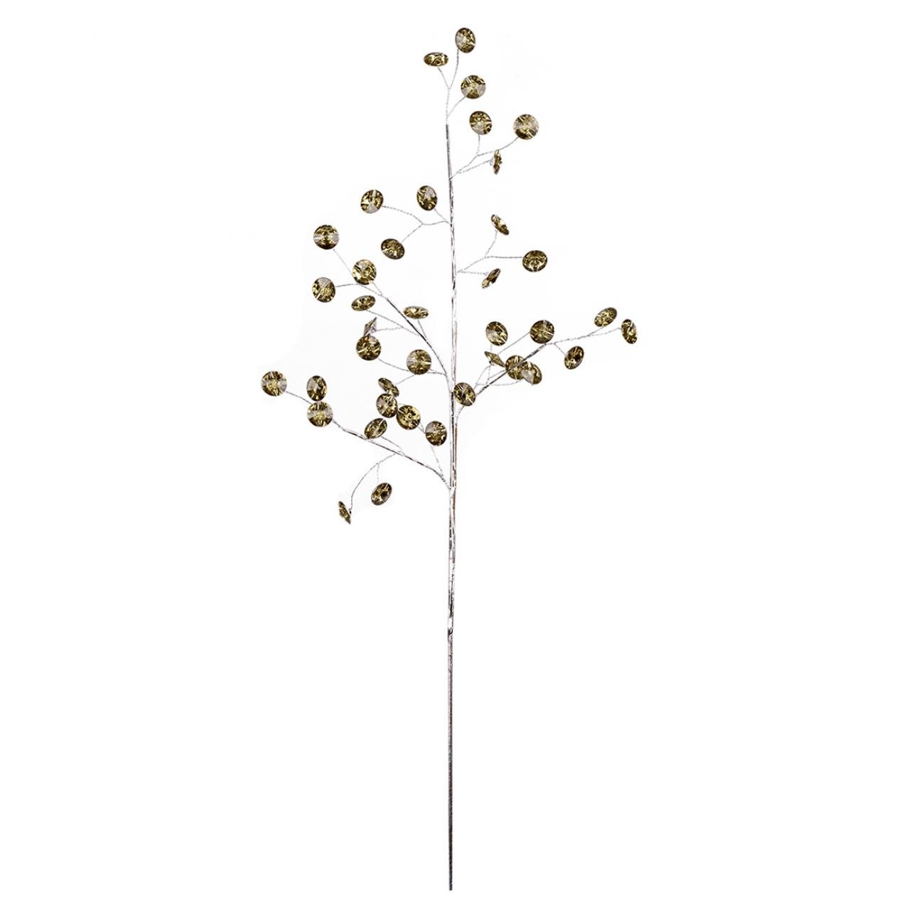 Ветка декоративная Yes! Fun Кристаллы 60 см Оливковый (0973919)