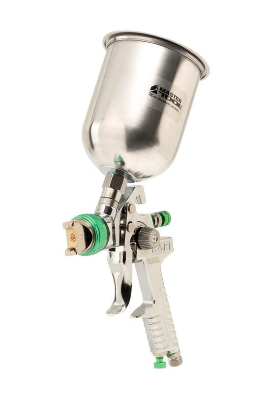 Фарбопульт пневматичний MasterTool HVLP GLAZE 600 мл Ø 1,3 мм круглий/плоский факел 150-220 л/хв 3-4 бар (80-8907)