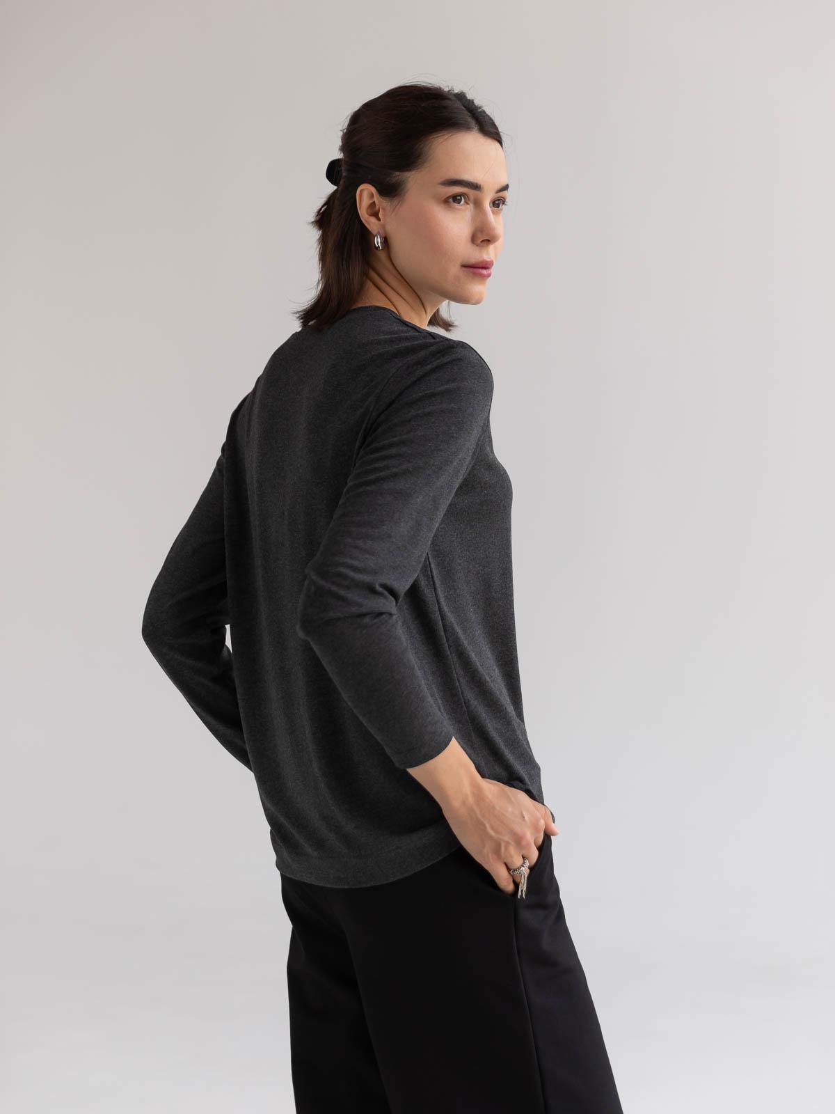 Лонгслів меланж FROMUS M Темно-сірий (2641-3) - фото 4 Лонгслів меланж FROMUS M Темно-сірий (2641-3) - фото 4