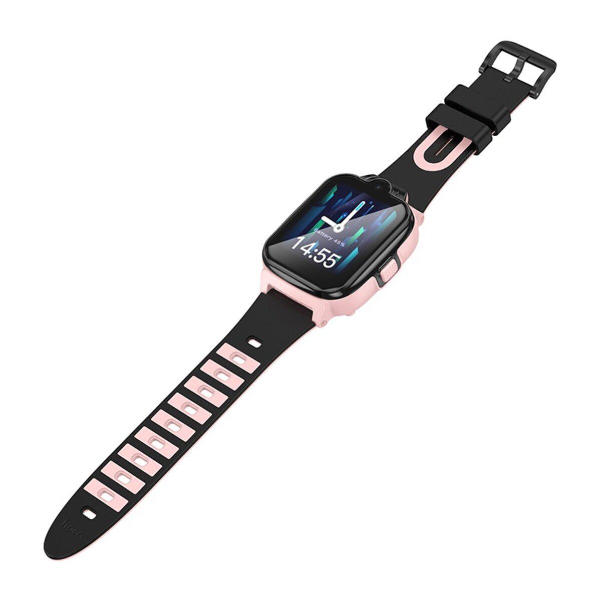 Смарт-часы детские Hoco Y104 4G 1,69" 700 mAh GPS Pink (6942007646376)
