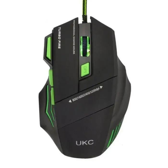 Мишка ігрова комп'ютерна Ukc Gaming Mouse Pad X7S 7D з килимком Led підсвічуванням Чорний (NX7SI)