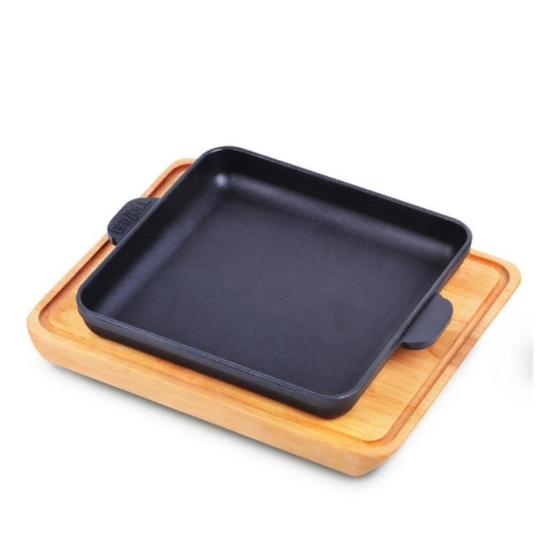 Сковорода чугунная с подставкой Brizoll HoReCa 180х180х25 мм (Н181825-Д)