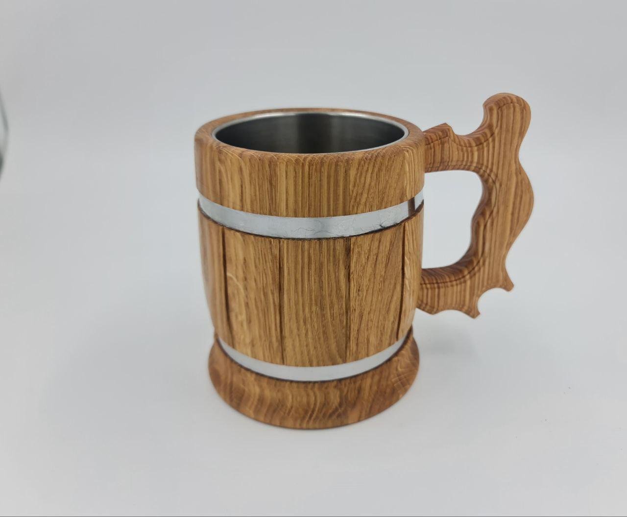 Кухоль для пива з дерева 0,5 л Коричневий (28409937)