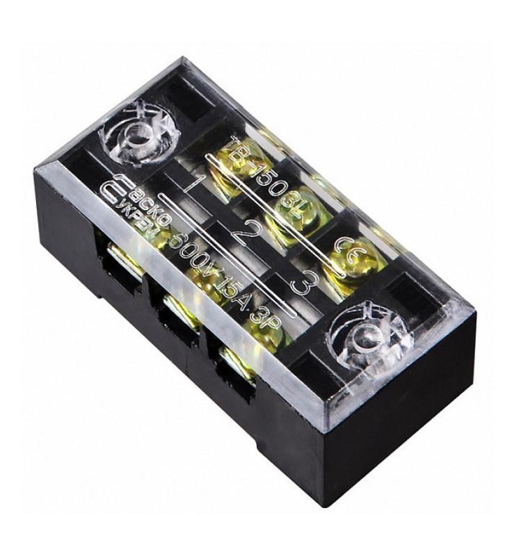 Колодка клеммная TB1503 15А 3 пары (TB1503) Колодка клеммная TB1503 15А 3 пары (TB1503)