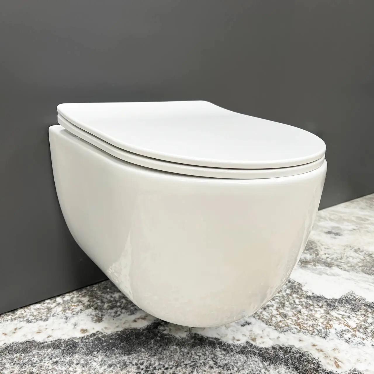 Унітаз підвісний VBI Vulcano безобідковий 480x360 мм Білий (RM-VBI-020400) - фото 2