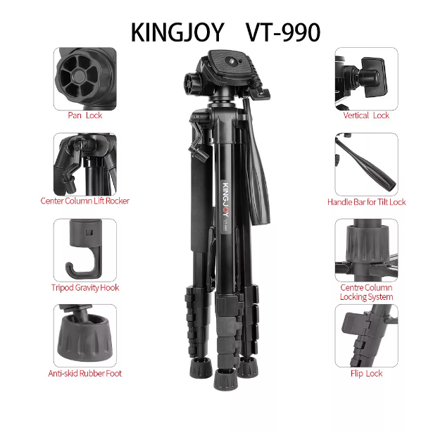 Штатив KingJoy VT-990S Tripod Stand Multifunctional 1,68 м - фото 2