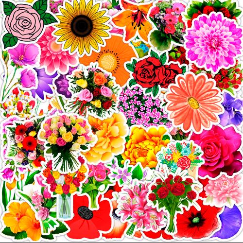 Набір наклейок Flowers 50 шт.