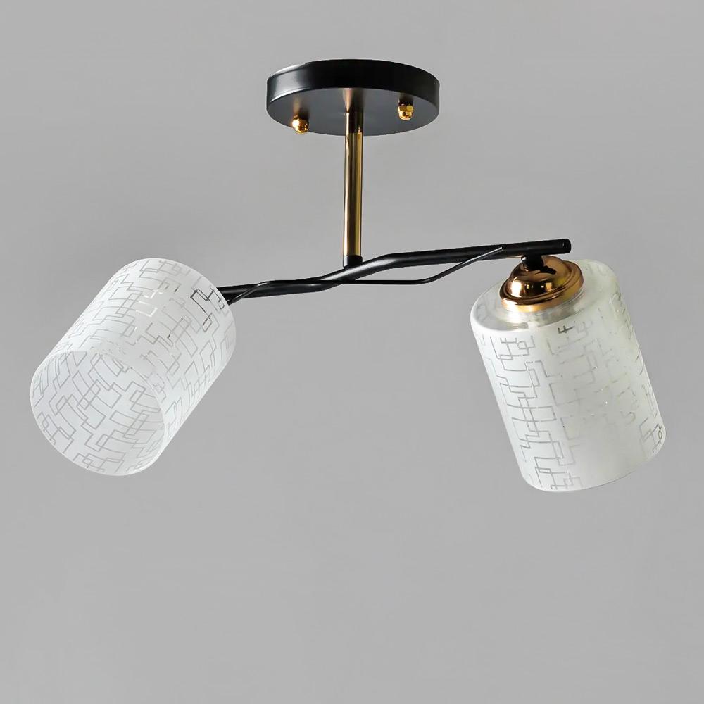 Люстра потолочная Light House SW-19342/2A FGD/BK с узором 430х250х270 мм Черный/Золотой/Белый Люстра потолочная Light House SW-19342/2A FGD/BK с узором 430х250х270 мм Черный/Золотой/Белый