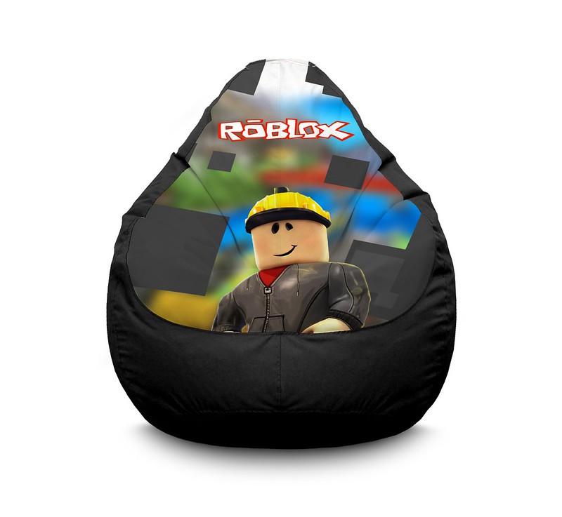 Кресло мешок iPuff Roblox Main character Оксфорд XL 80x110 см Черный