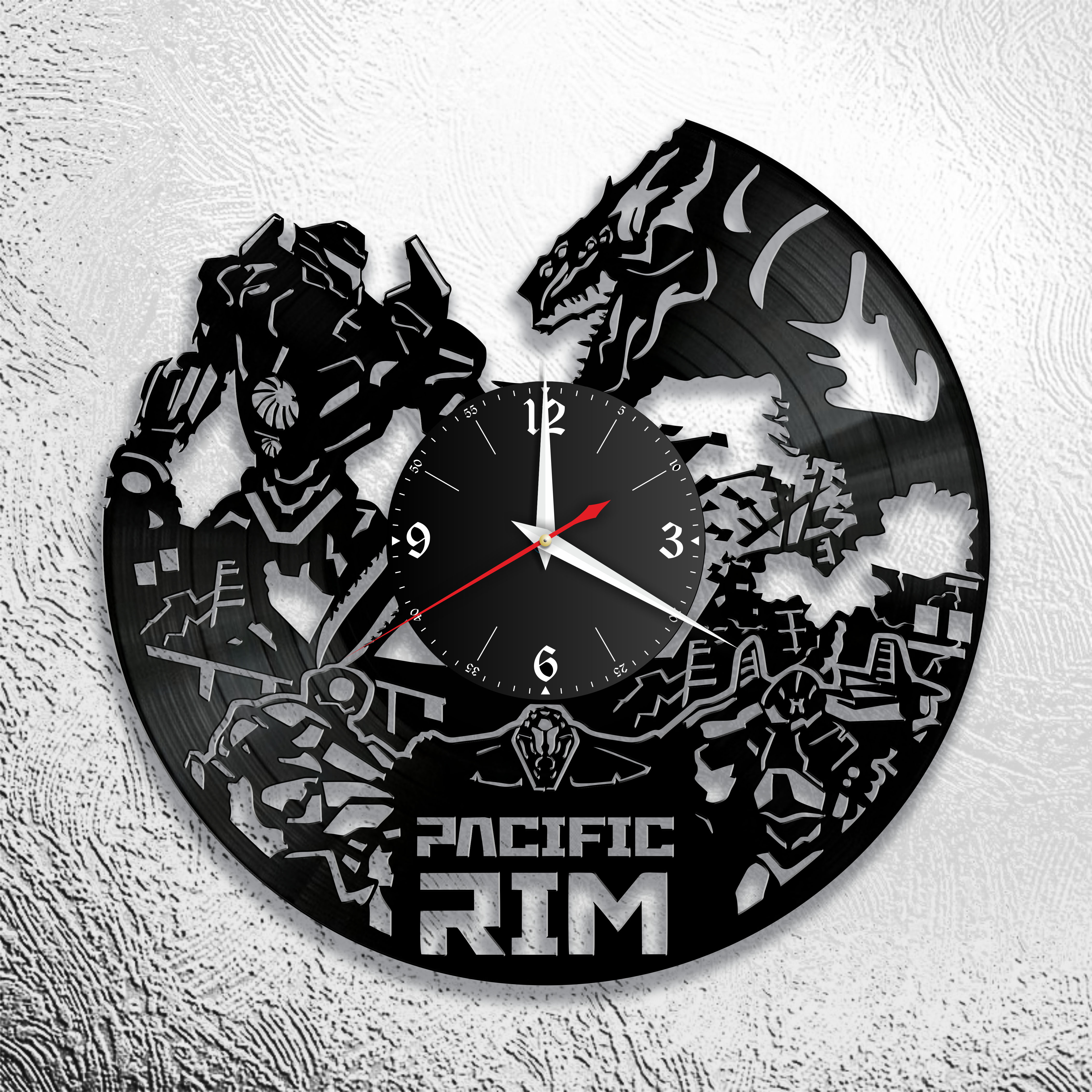 Часы настенные Тихоокеанский Рубеж 0864 из виниловой пластинки