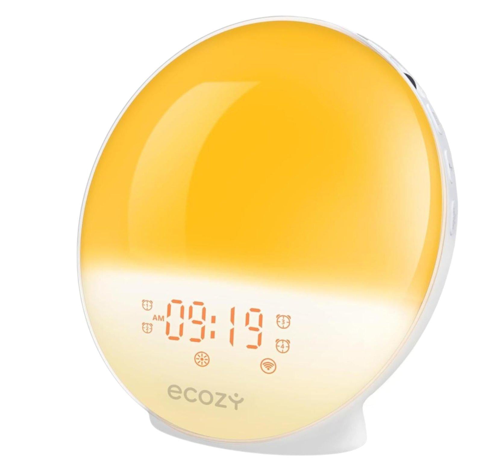 Будильник ecozy Sunrise с функцией создания белого шума имитацией восхода/заката солнца