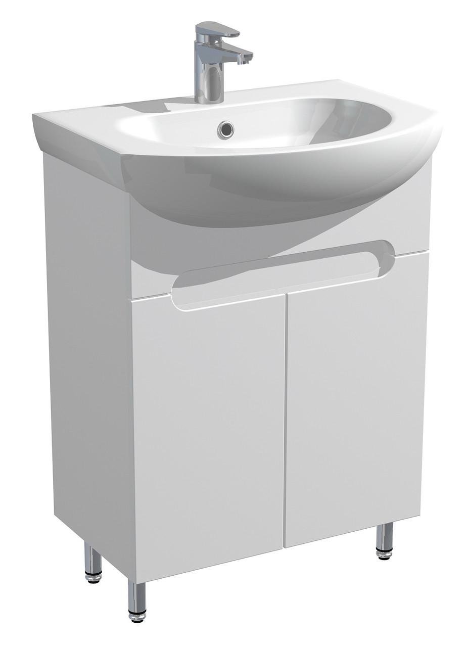 Тумба для ванної кімнати з умивальником Руна 60 см Білий (30632046)