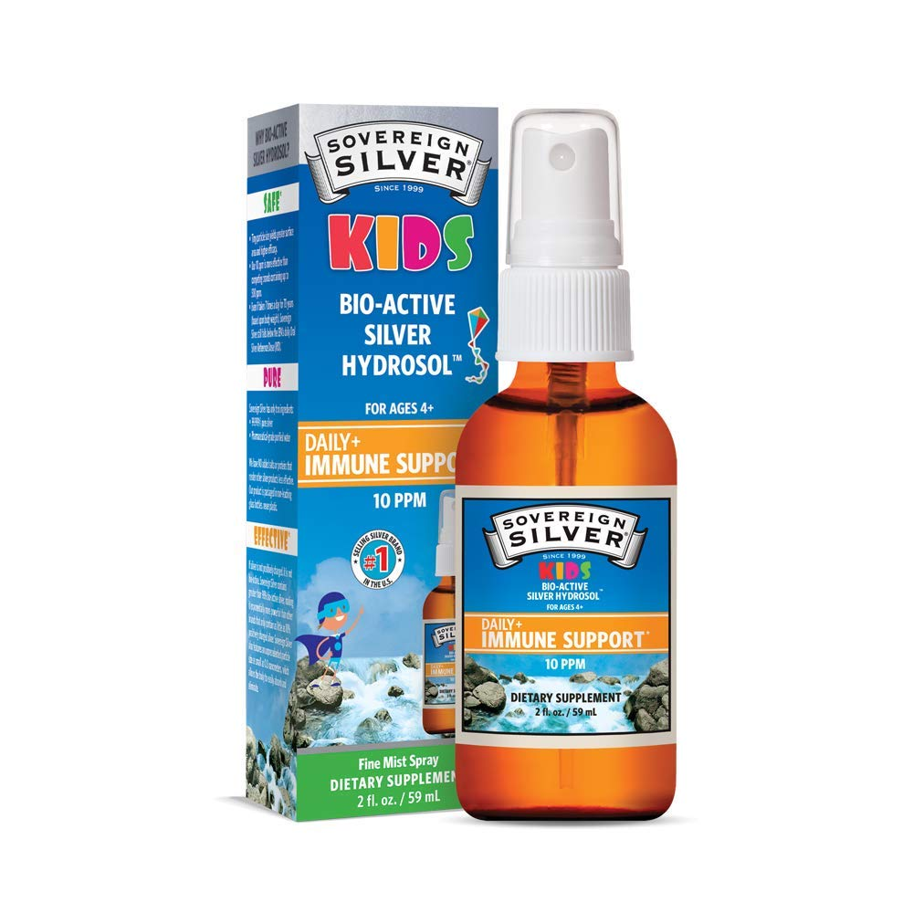 Спрей для поддержания иммунитета Sovereign Silver Kids Bio-Active Silver Hydrosol для детей от 4 лет 10 част./млн 59 мл (23914723)