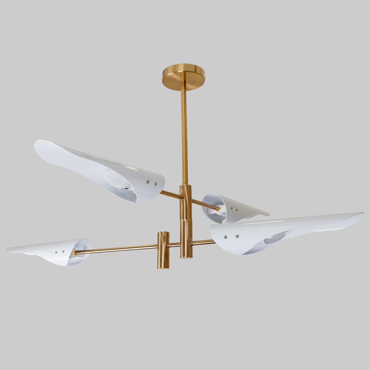 Люстра на 4 лампи Біло-бронзовий (61-V1019-4 WH)