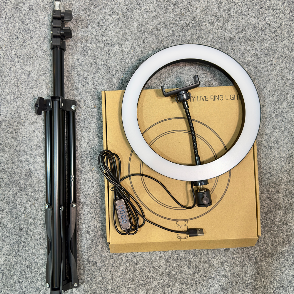 Кольцевая LED-лампа на штативе BRL-26 USB PowerBank для телефона 3000-6500K 26 см (BRL-26BAS160) - фото 9 Кольцевая LED-лампа на штативе BRL-26 USB PowerBank для телефона 3000-6500K 26 см (BRL-26BAS160) - фото 9