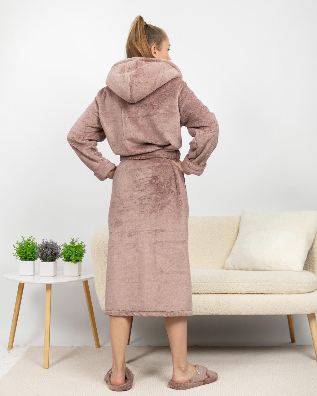 Халат женский махровый длинный Мокко (2107390008) - фото 3 Халат женский махровый длинный Мокко (2107390008) - фото 3