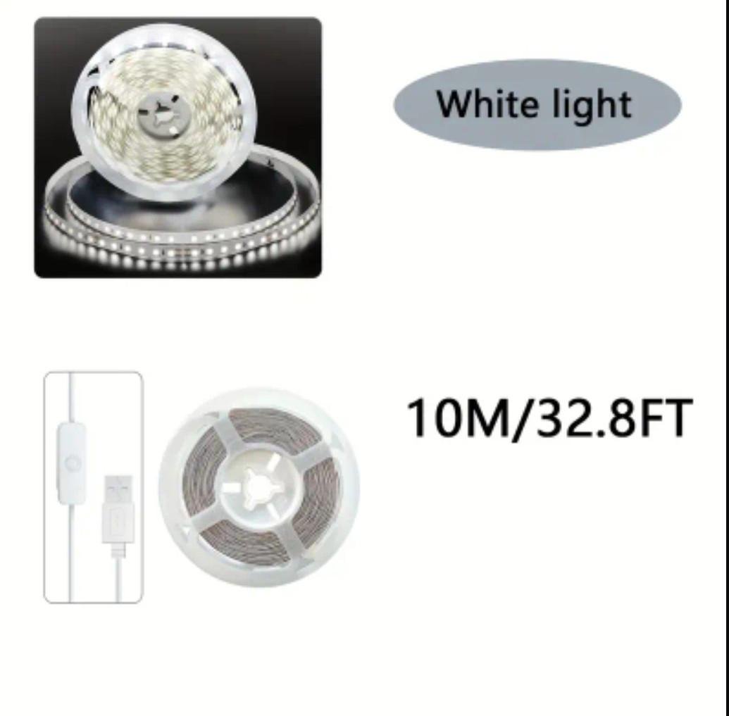 Світлодіодна стрічка COB із кнопкою USB 5V 10 м (2472585653) - фото 2