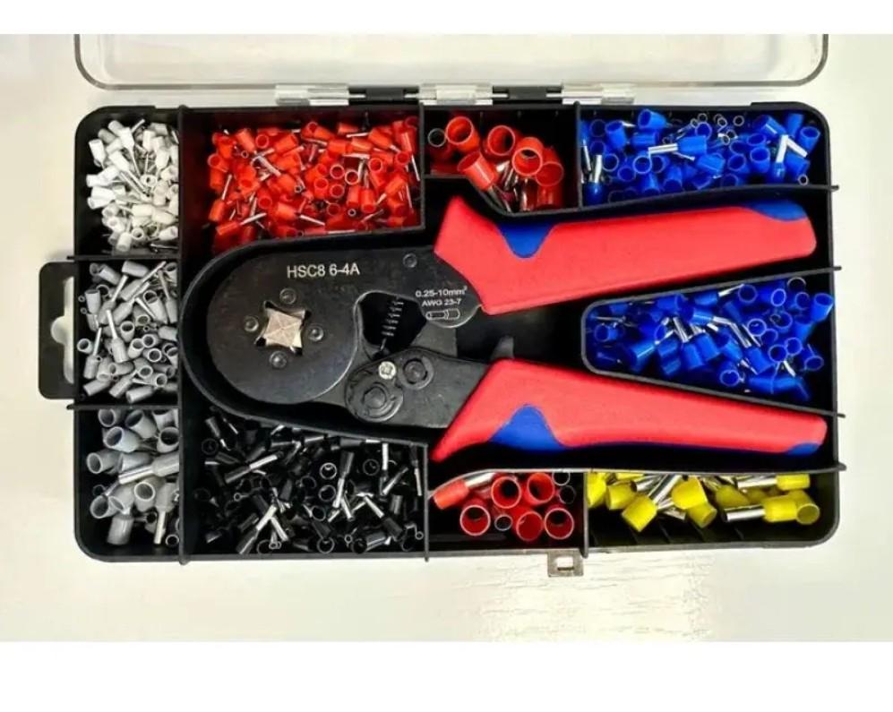 Кримпер HSC8-4A для опрессования штекера витой пары 4 кулачка и наконечники 1200 шт. в кейсе (726) - фото 3 Кримпер HSC8-4A для опрессования штекера витой пары 4 кулачка и наконечники 1200 шт. в кейсе (726) - фото 3