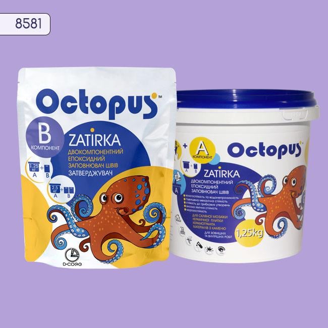 Затирка для плитки Octopus Zatirka 8581 епоксидна 1,25 кг