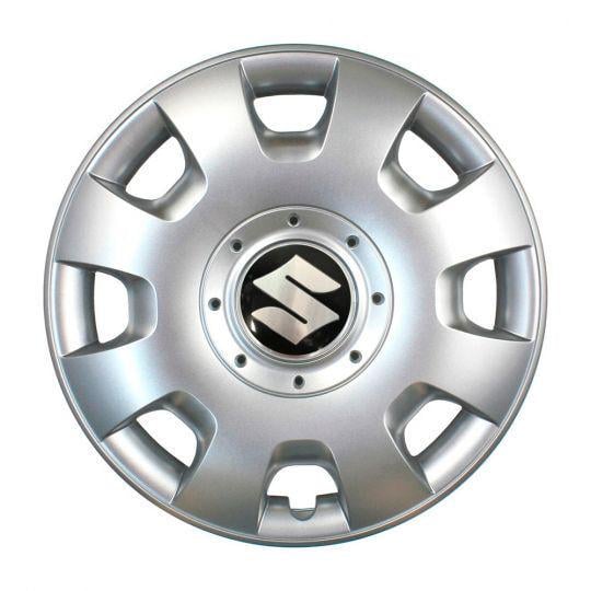 Автомобильные колпаки SKS 107 R13 с логотипом Suzuki 4 шт. Серебристый